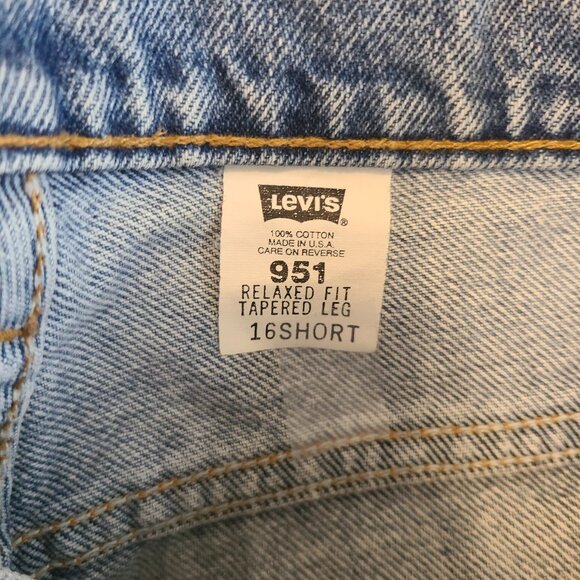 Levi’s 951 Relaxed Fit Jeans Size 16 Short Tapered Leg Made in USA - Picture 3 of 4